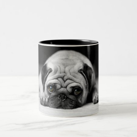 Sad Pug Two-tone Coffee Mug