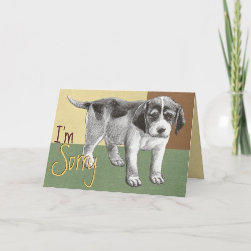 Sad Puppy Im Sorry Card