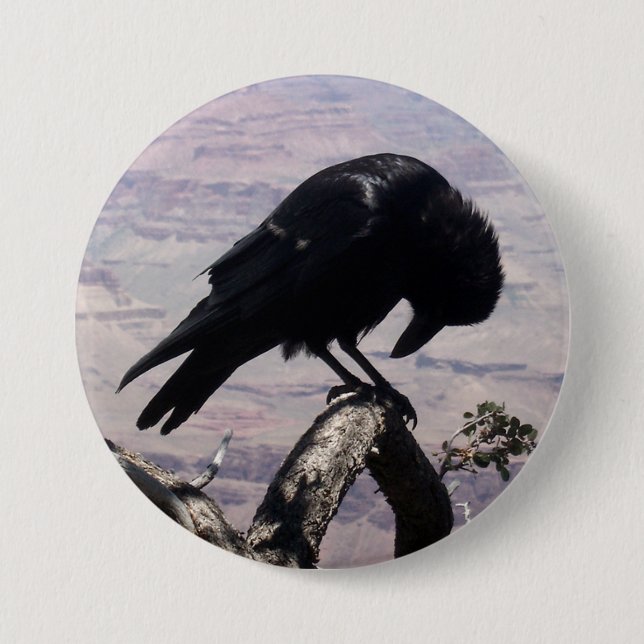 Sad Raven Button 01 (Front)