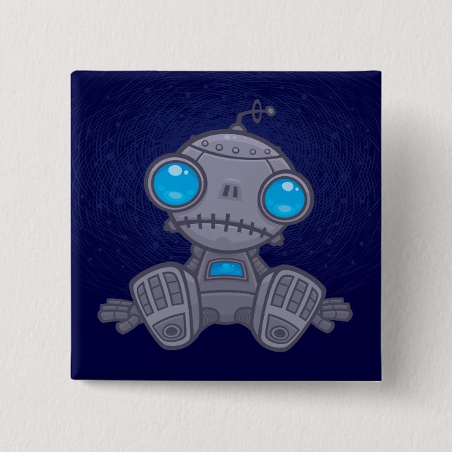 Sad Robot Button (Front)