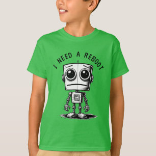 Sad Robot – I Need A Reboot T-Shirt