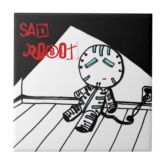 Sad Robot Tile (Front)