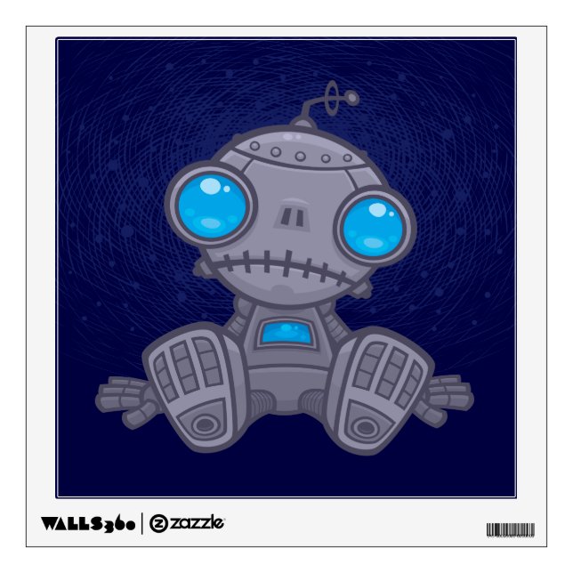 Sad Robot Wall Decal (Front)