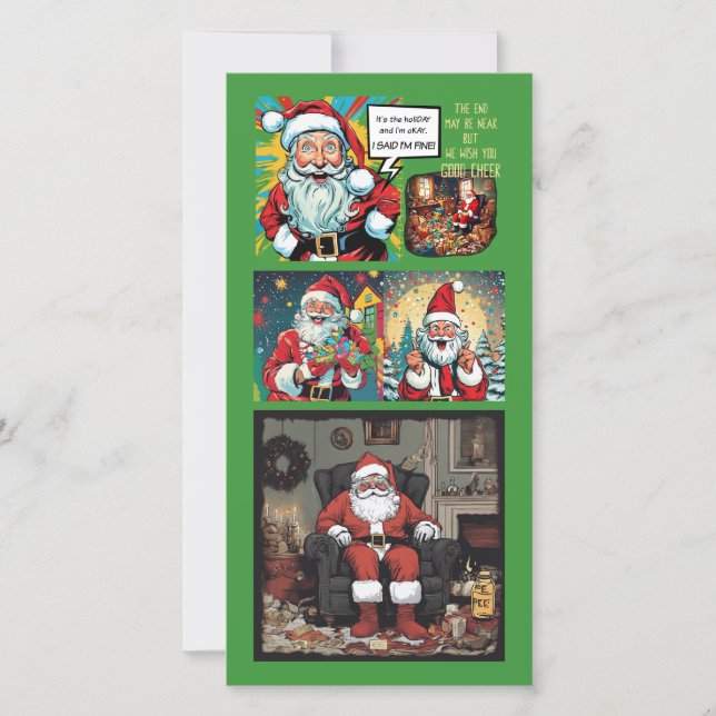 Sad Santa (family to family) Flat Card (Front)