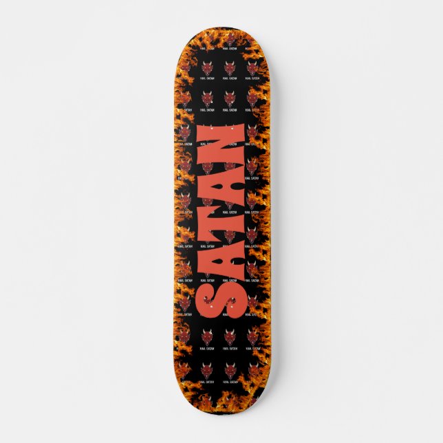 Sad Satan Skateboard (Front)