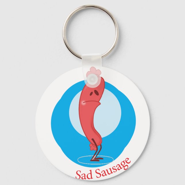 Sad Sausage Keychain (Front)