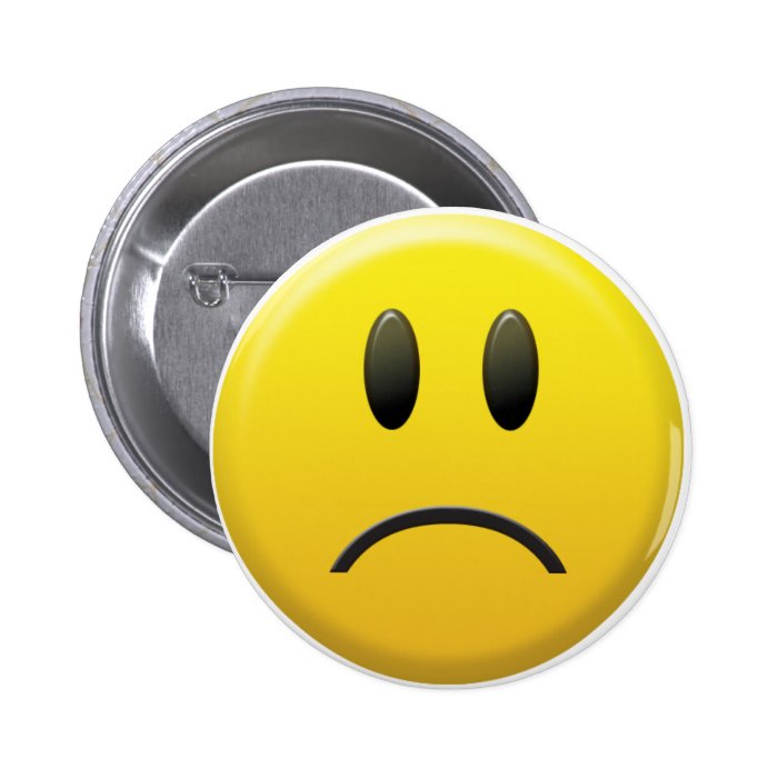 Sad Smiley Face Pins