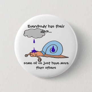 Sad Snail Pinback Button
