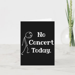 Sad Stick Figure Music Concert Lovers Tee - No Con Card
