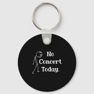 Sad Stick Figure Music Concert Lovers Tee - No Con Keychain