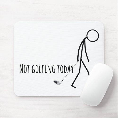 Sad Stickman for Golfer Mouse Pad
