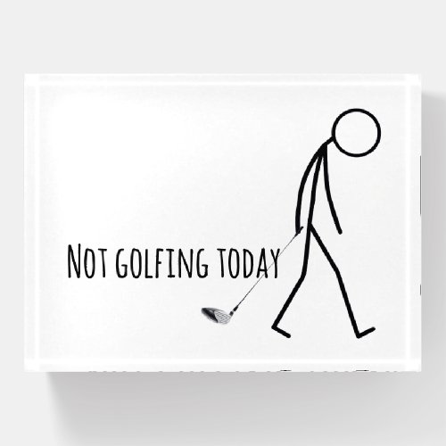 Sad Stickman for Golfer Paperweight