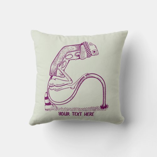 Sad traffic light  throw pillow