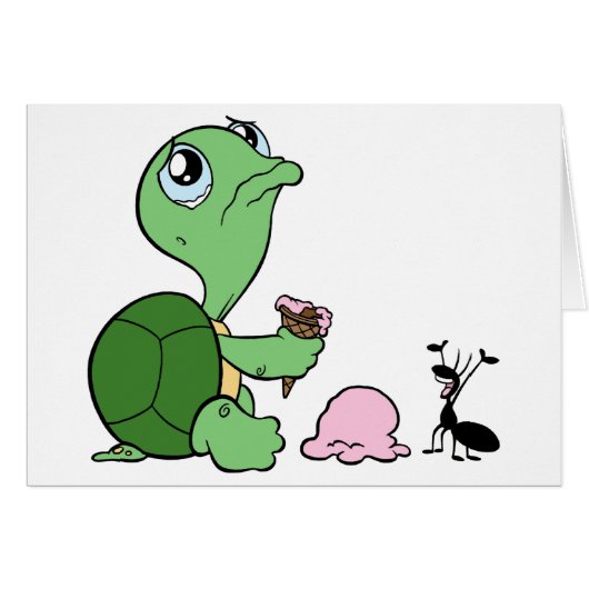 Sad Turtle Happy Ant Cards (Front Horizontal)