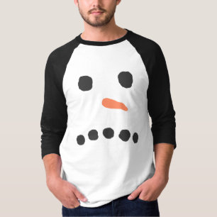 Sad Unhappy Snowman Face Bah Humbug T-Shirt