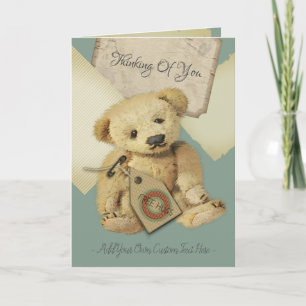 Sad Vintage Teddy Bear Card