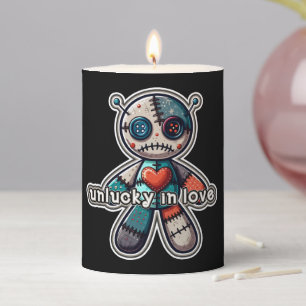 Sad VOODOO Doll Bear UNLUCKY in LOVE Magic Spell Pillar Candle