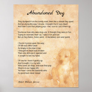 Sad with Happy Ending Rescued Dog Poem Poster