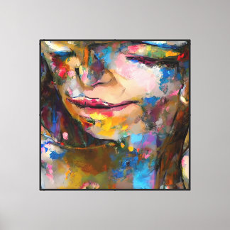 Sad women canvas print