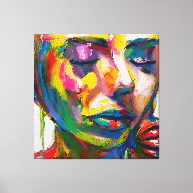 sad women canvas print (Front)