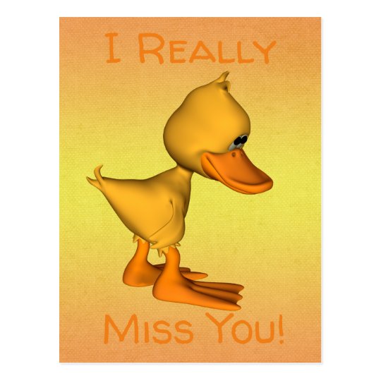 Sad Yellow Duck Postcard | Zazzle.com