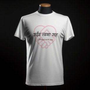 "Sadaiv Tvaya Sah" Always with you Sanskrit Couple T-Shirt