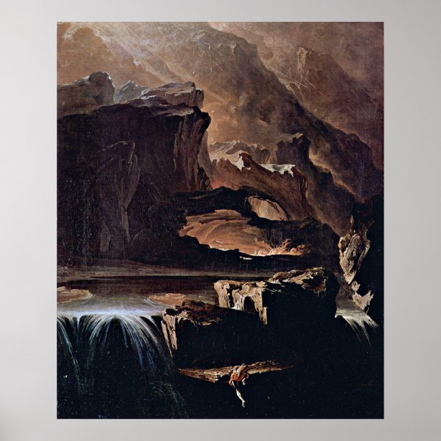 Sadak in Search of the Waters by John Martin Poster (Front)
