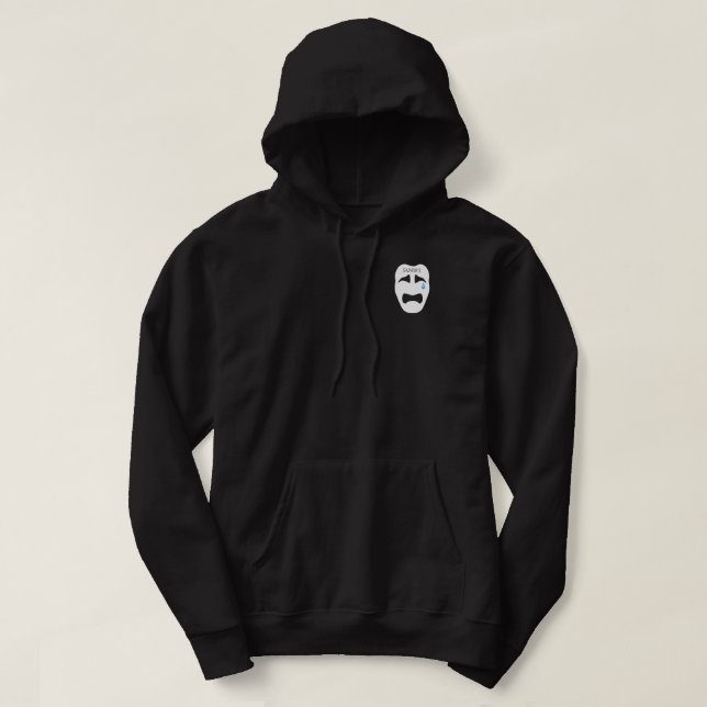 sadboys face black hoodie (Design Front)