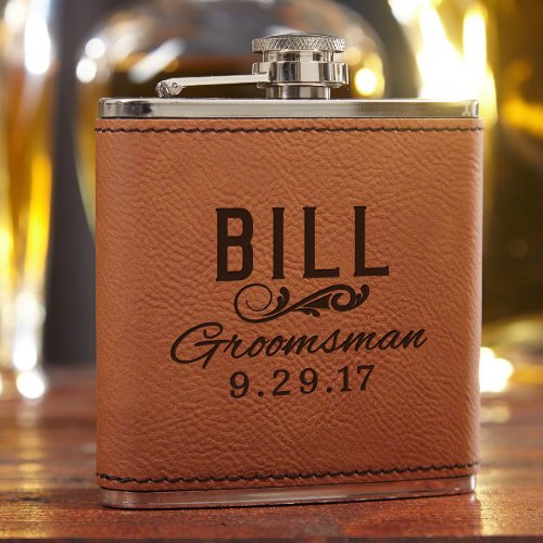 Saddle Brown Classic Stainless Steel Flask