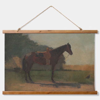 "Saddle Horse in Farm Yard" by Winslow Homer Hanging Tapestry