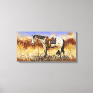 Saddle Horse Resting Canvas Print