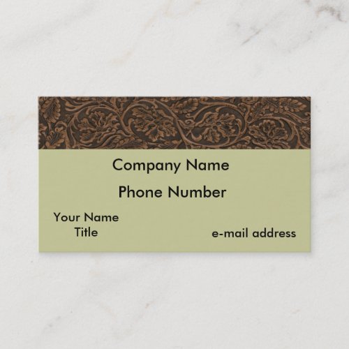 Saddle Leather Business Card Templates