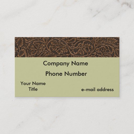Customizable Saddle Leather Business Card Templates
