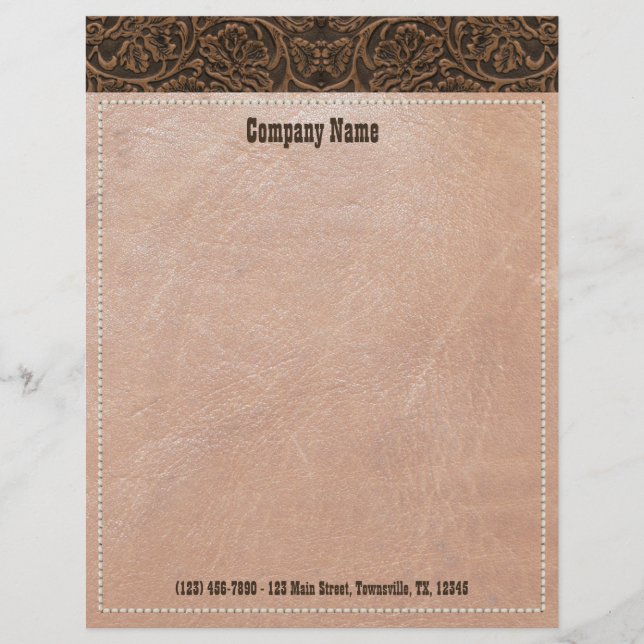 Saddle Leather Letterhead (Front)