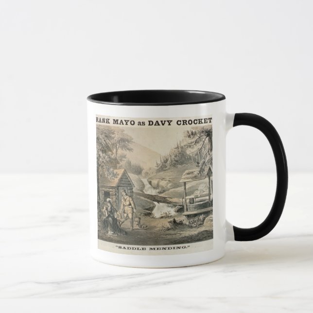 'Saddle Mending', Poster for 'Davy Crockett' starr Mug (Right)
