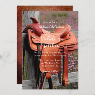 Saddle on the Fence Wedding Celebration Invitation