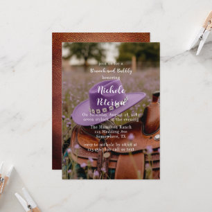Saddle on the Fence with Hat Brunch and Bubbly Invitation