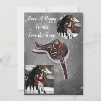 saddle photo thank you card