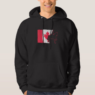 Saddle Seat English Riding Canada Flag Horse Eques Hoodie