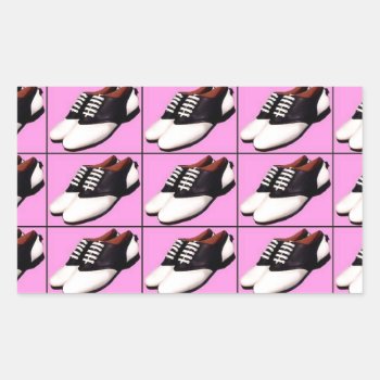 Saddle Shoes 1950 Rectangle Stickers by Regella at Zazzle