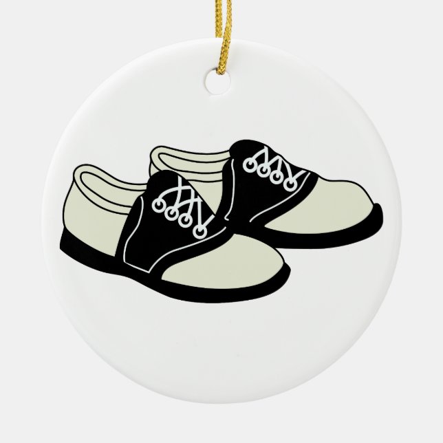 Saddle Shoes Ceramic Ornament (Front)