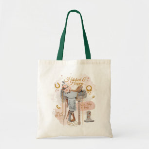 Saddle & Sparkle – Western Wedding Artwork Design Tote Bag