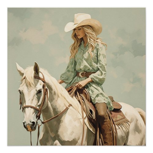 Saddle Stitched Splendor Cowgirl Wall Art