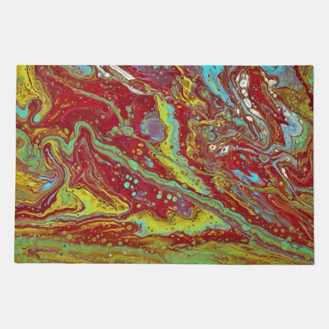 Saddle Up 3 Free Form Psychedelic Door Mat (Front)