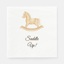 "Saddle Up" Boho Western Baby Shower Napkin