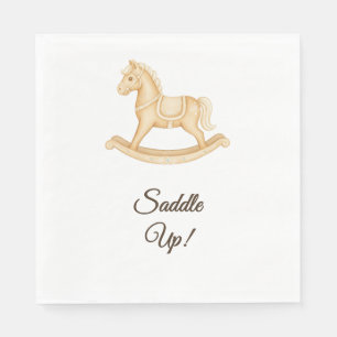 "Saddle Up" Boho Western Baby Shower Napkin