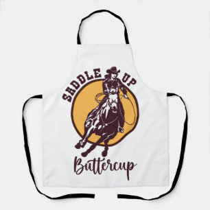 Saddle up buttercup apron