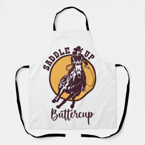 Saddle up buttercup apron