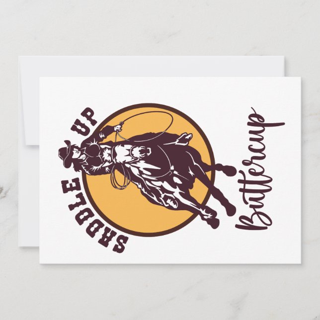 Saddle up buttercup invitation (Front)