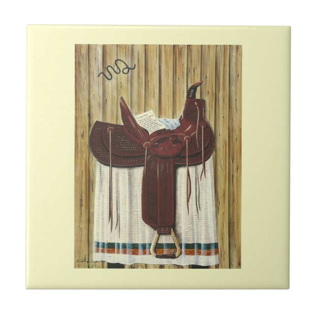 Saddle Up Ceramic Tile (Front)